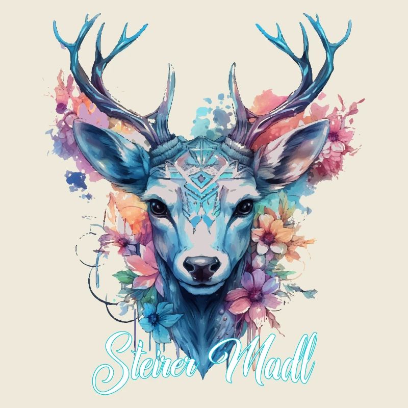 Steirer Madl mit Hirsch Steiermark Design