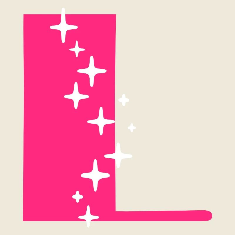 Buchstabe L Glitzer