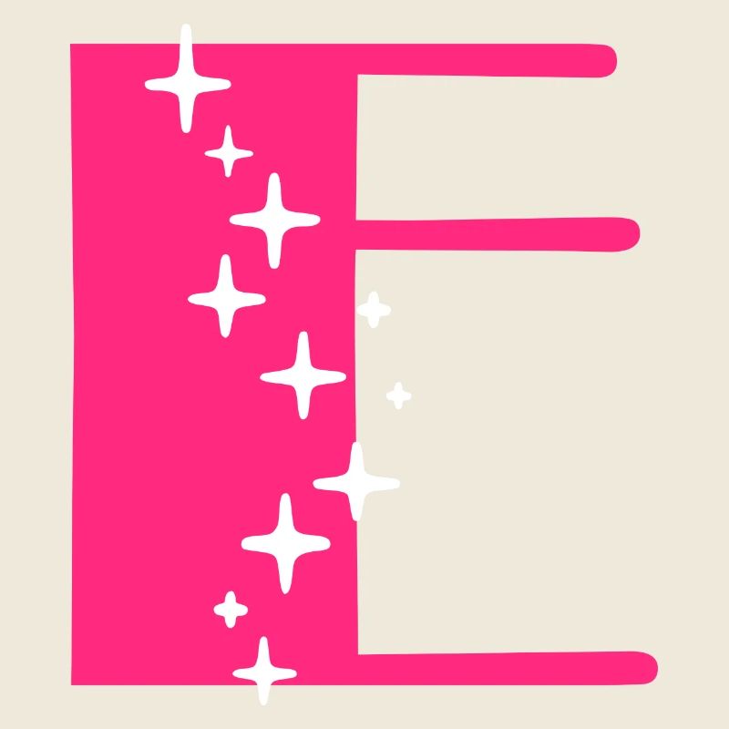 Buchstabe E Glitzer