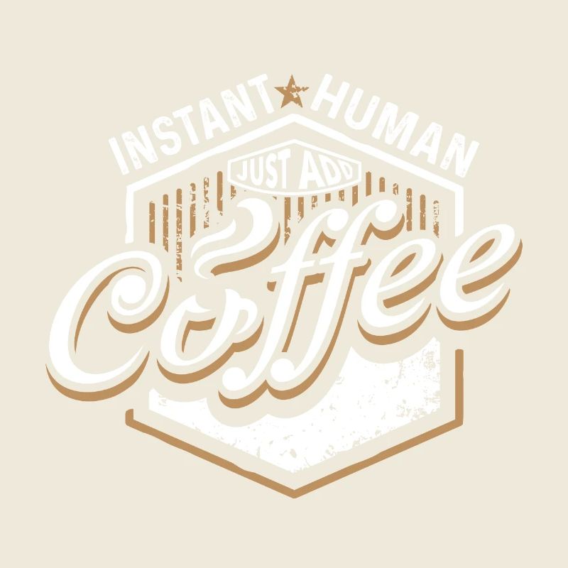 Homme instantané Il suffit d’ajouter du café-café Dictons