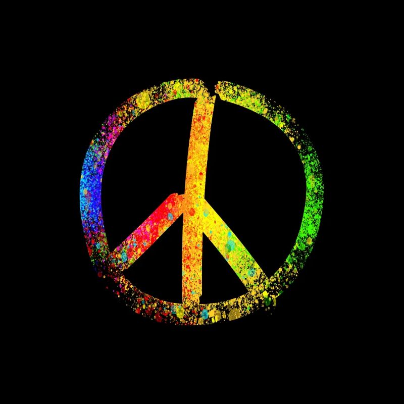 peace sign rainbow