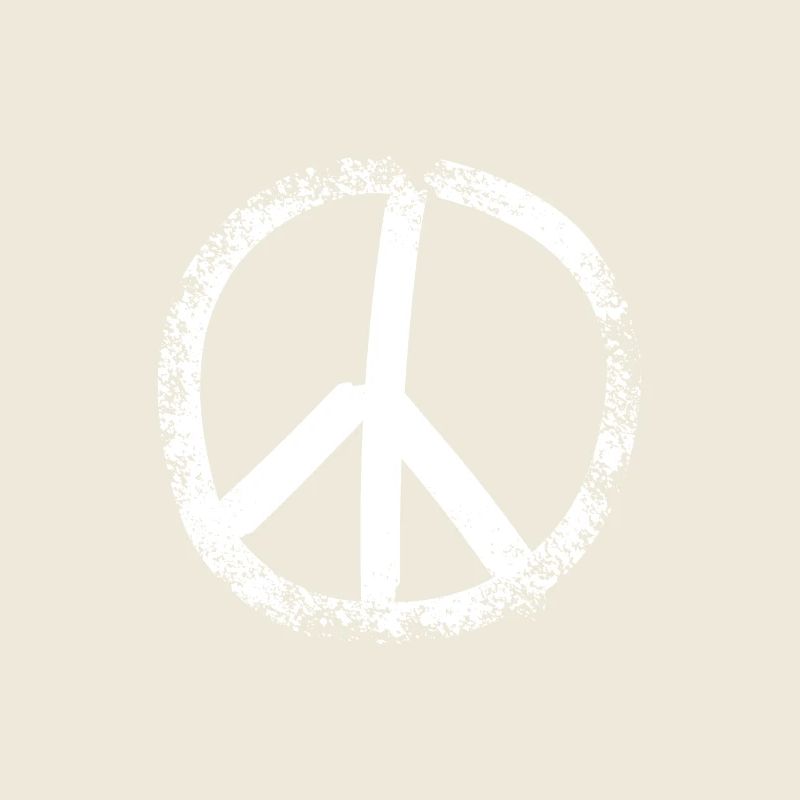 peace sign speckled white