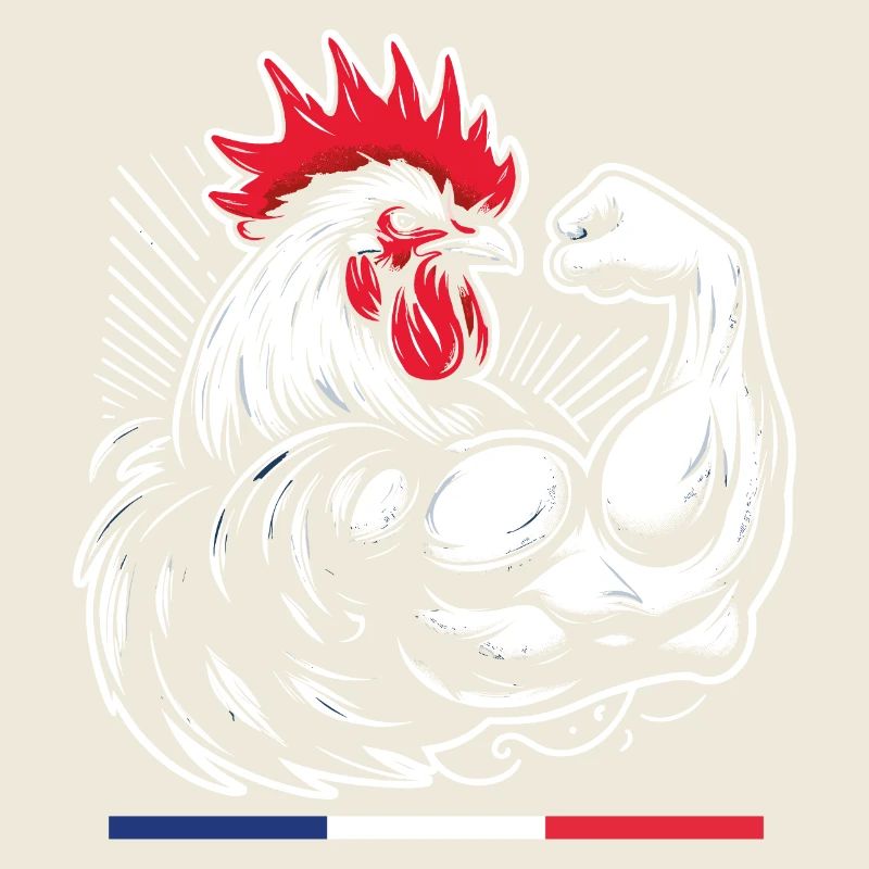 Coq français gros biceps