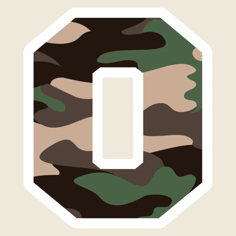 Letter O Military Camouflage - Gift Idea
