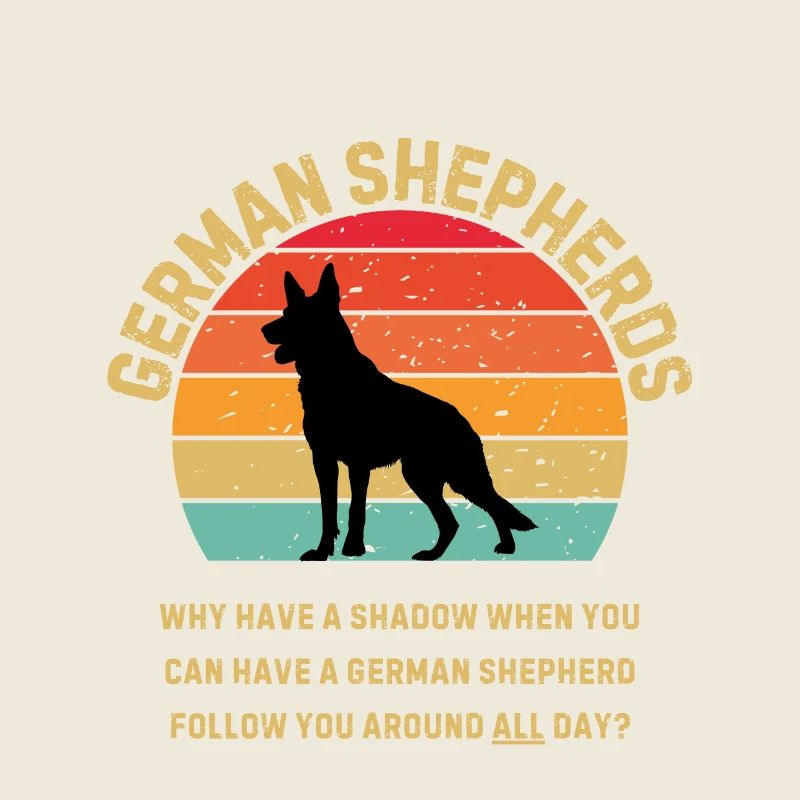 Deutscher Schäferhund Retro Sunset