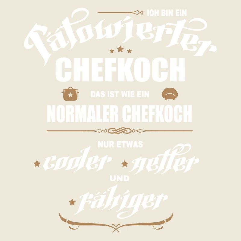 Chefkoch mit Tattoos. Tätowierter Chef.