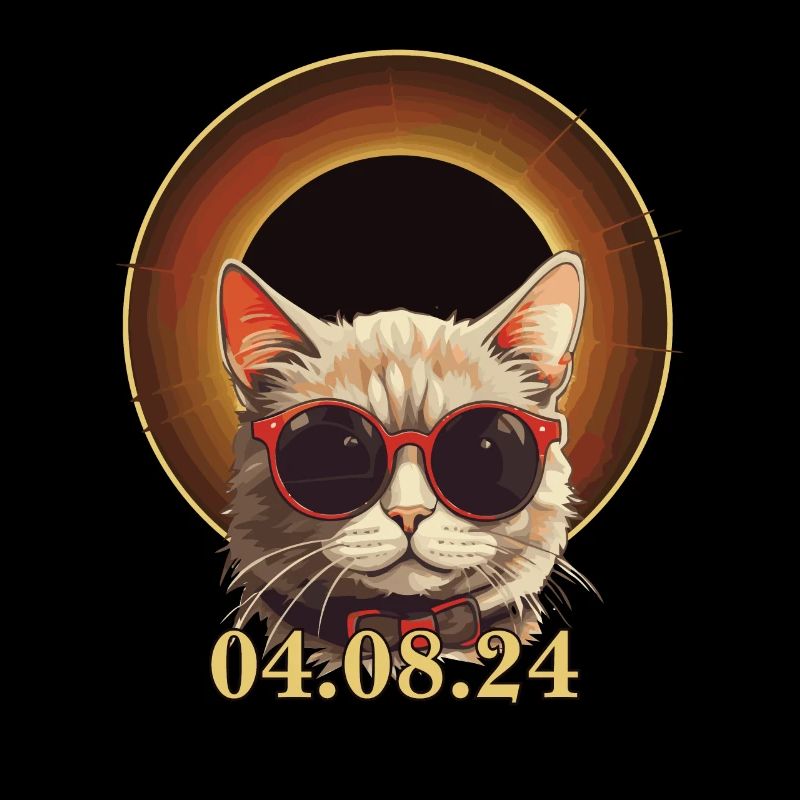 Éclipse Solaire Totale 2024 Cool Cat Lunar Path Of