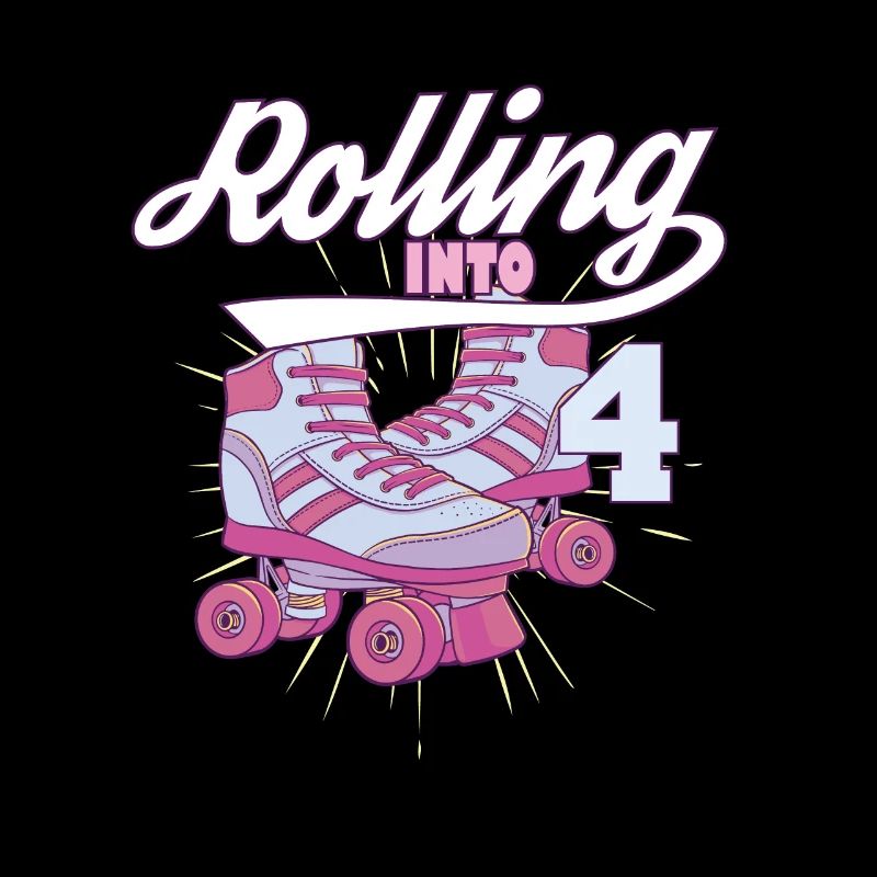 Rolling Into 4 Roller Skating Birthday Party