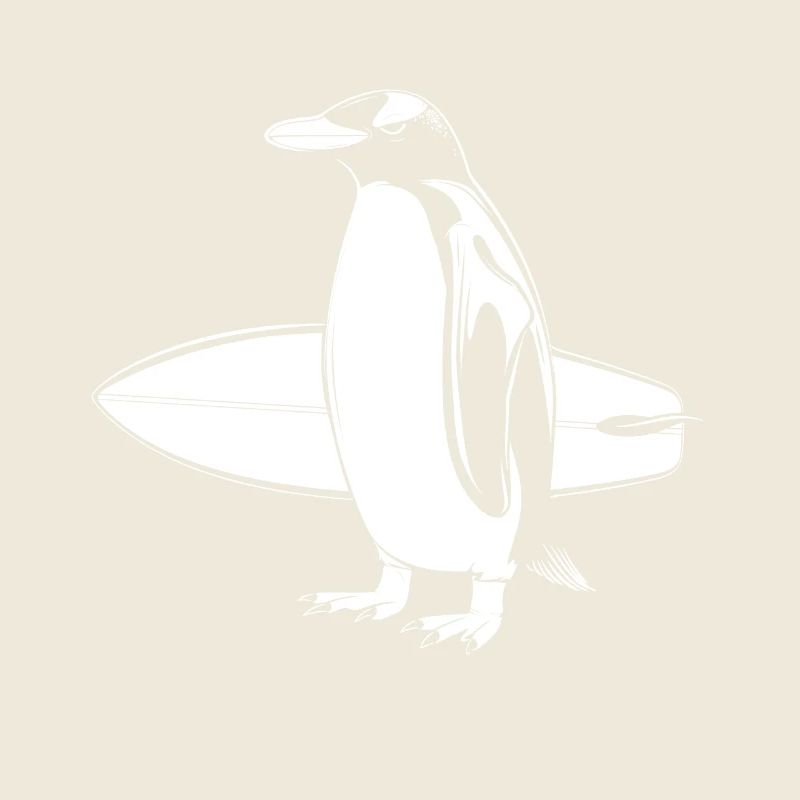 Pingouin Surf Surfer Funny Gift