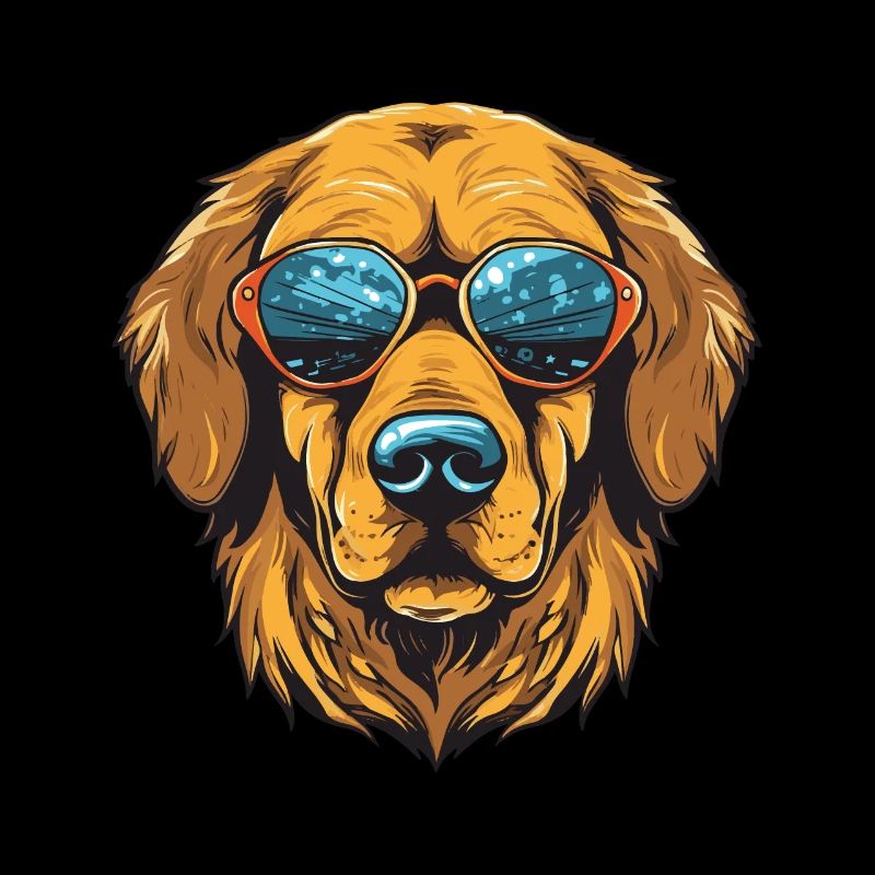 Golden Retriever Hund Kopf Cool