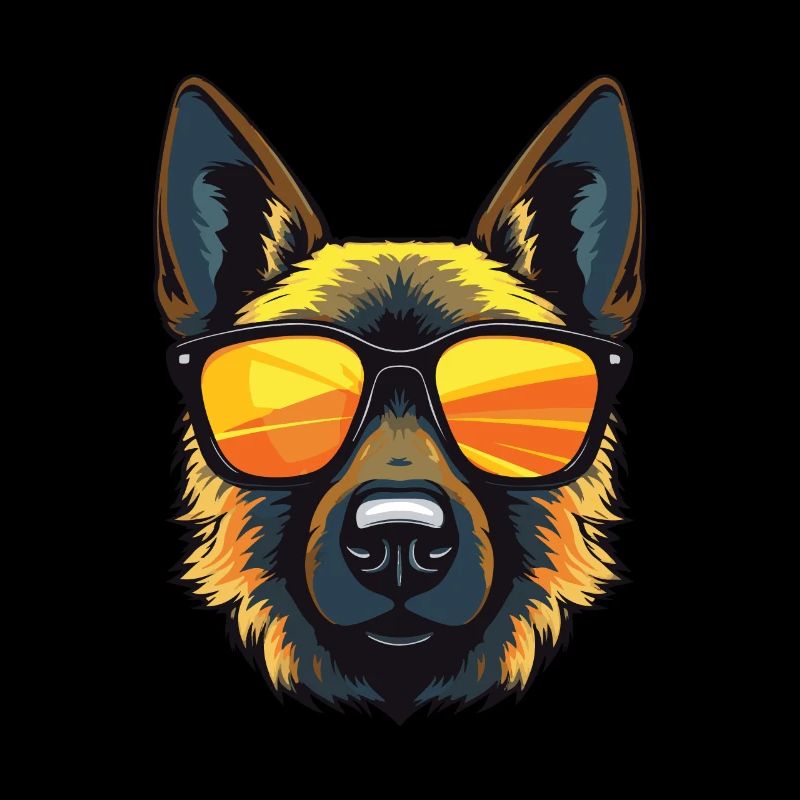 German Shepherd Dog Head Cool