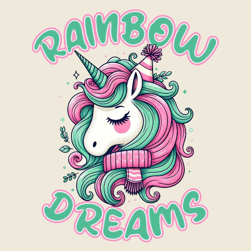 RAINBOW DREAMS, EIN SCHLAFENDES EINHORN TRÄUMT