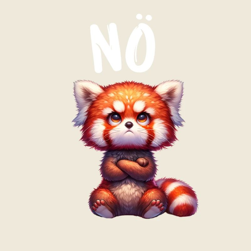 Panda roux Drôle Dicton Non, Renard de Feu
