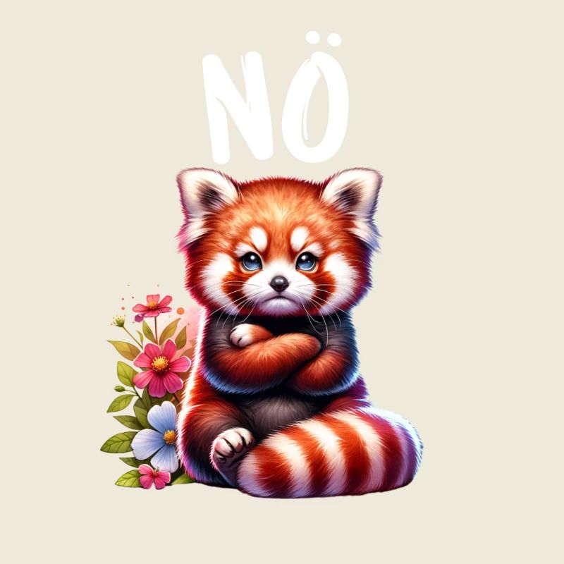 Red Panda Funny Saying Nope Fire Fox