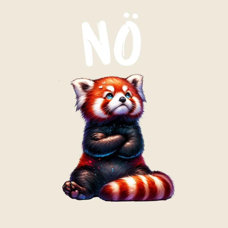 Panda roux Drôle Dicton Non, Renard de Feu