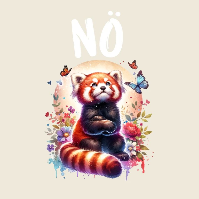 Red Panda Funny Saying Nope Fire Fox