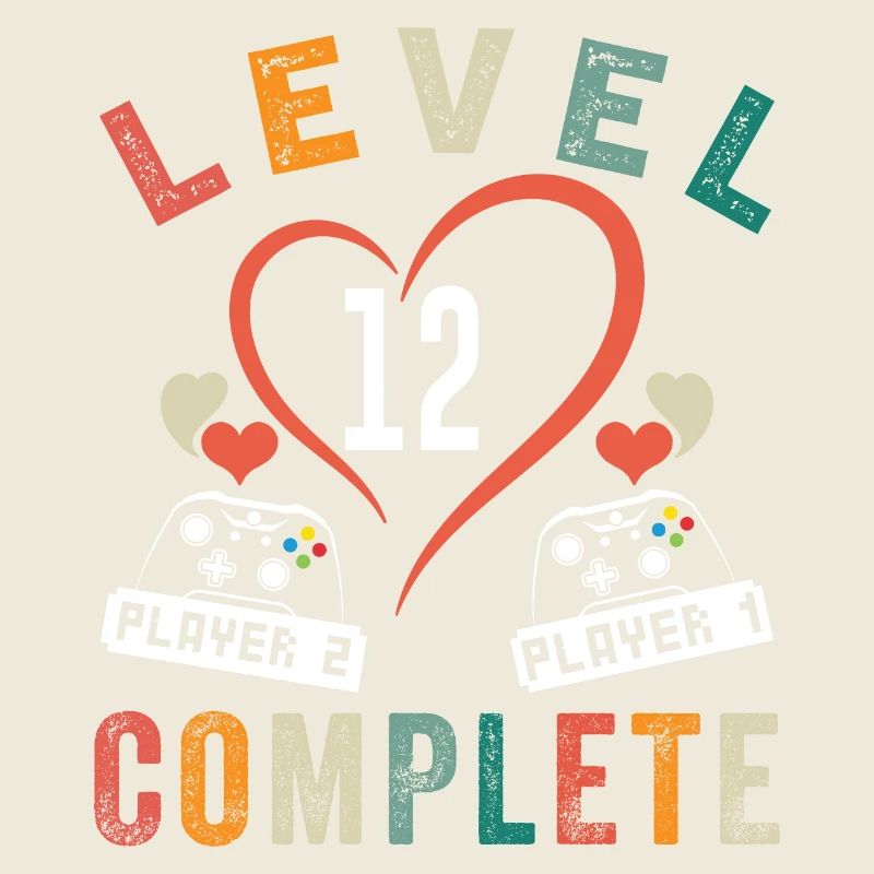 Level 12 Complete 12e Anniversaire 12 ans Mariage