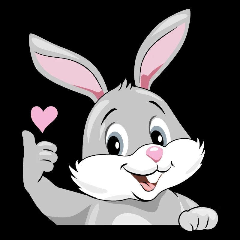 Peeking smiling rabbit