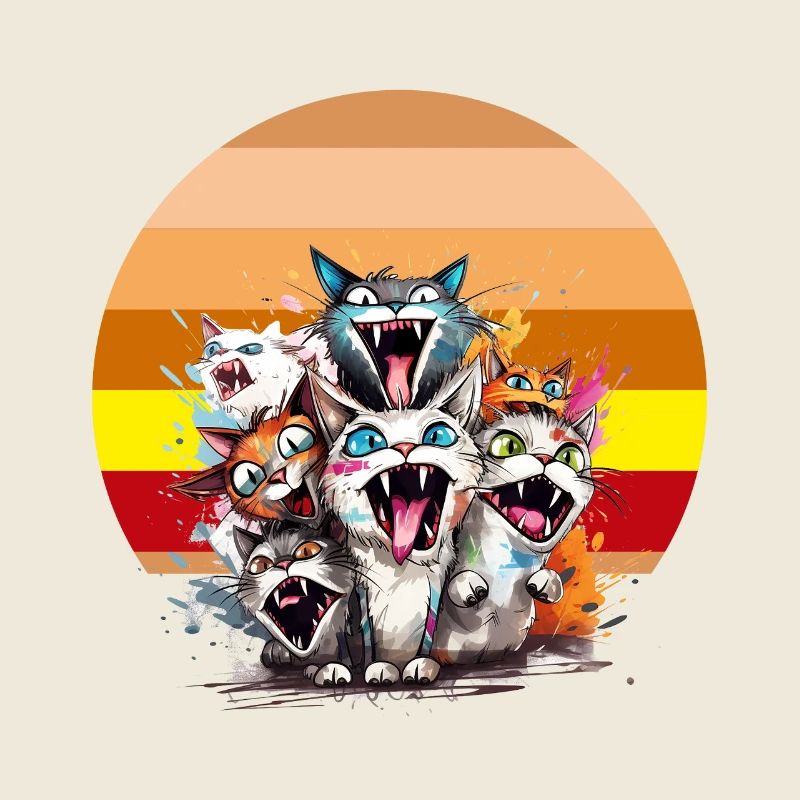 Some very crazy cats