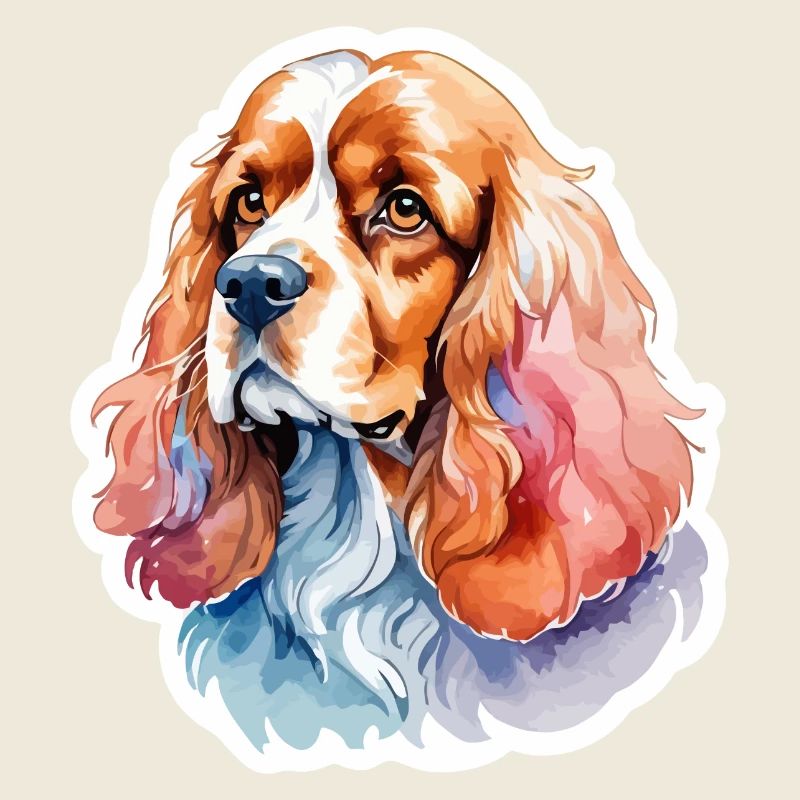 Cocker américain Épagneul Aquarelles