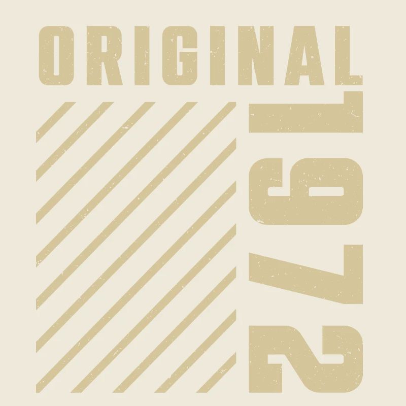 Original 1972 Authentic 1972 Vintage Bursdag