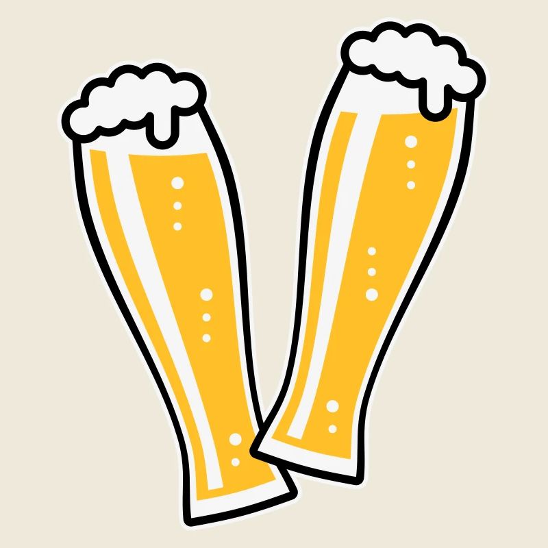 2 Weißbiergläser Stoßen An (Bier Weizenbier / 3C)