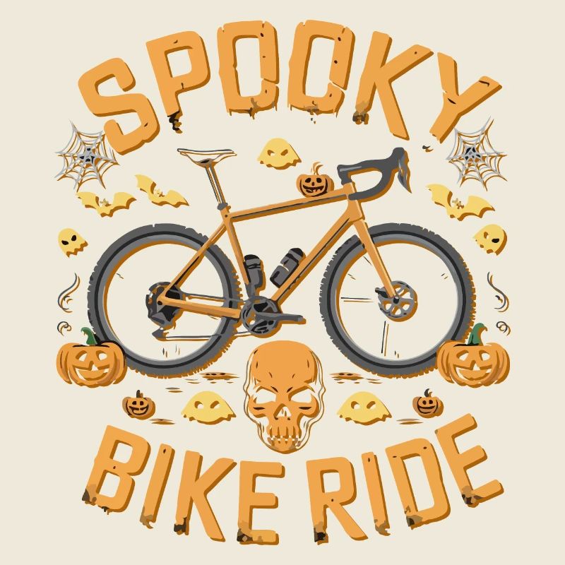 Conception effrayante de balade à vélo d’Halloween