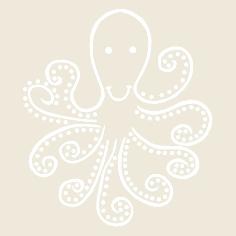 Strange white octopus