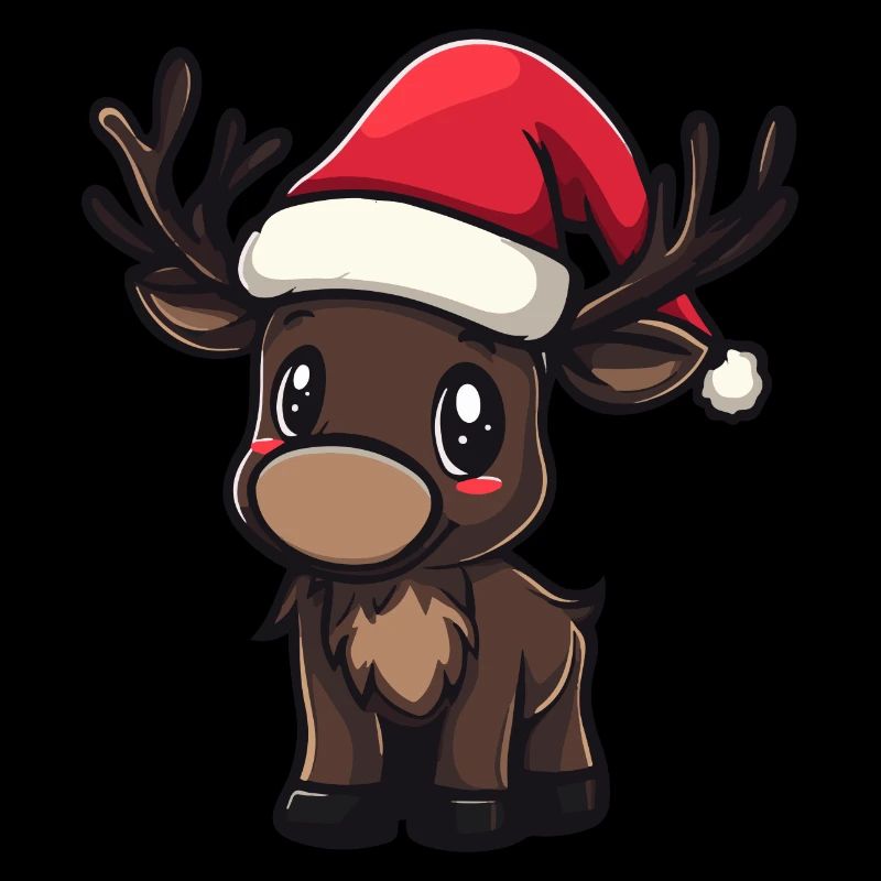 Moose Christmas Cute