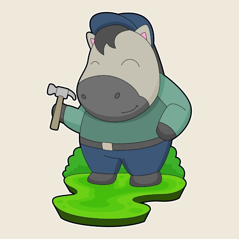 Pferd Handwerker Hammer