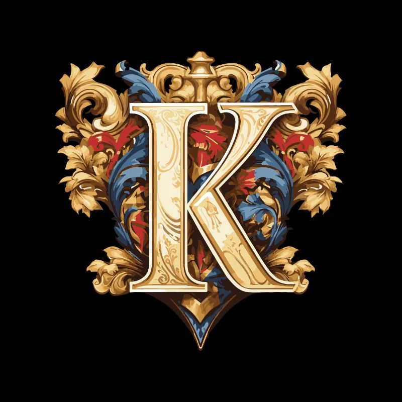 K Buchstabe Logo Krone