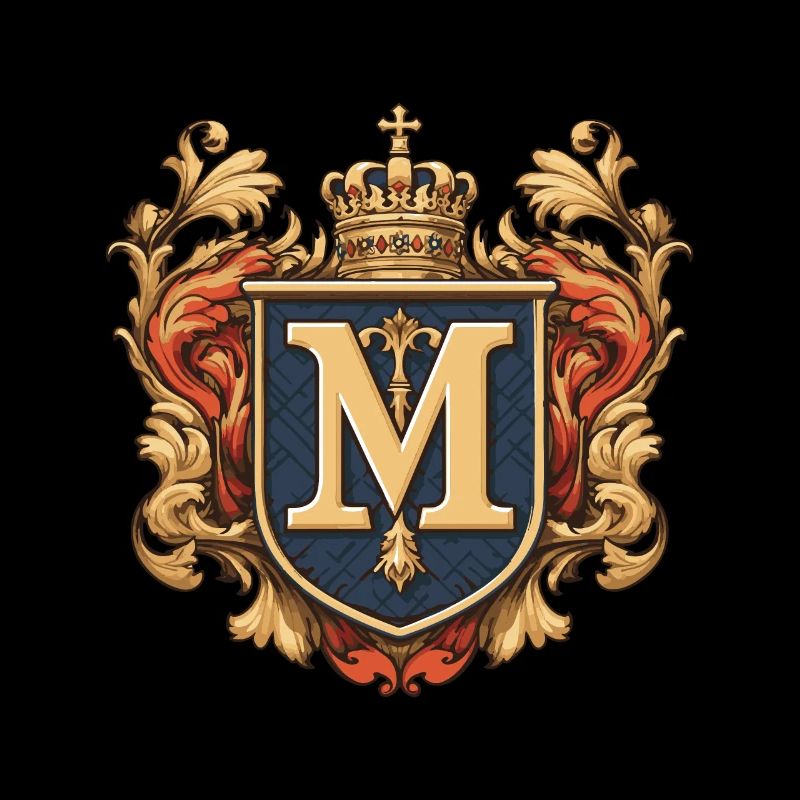 Couronne de logo de lettre M