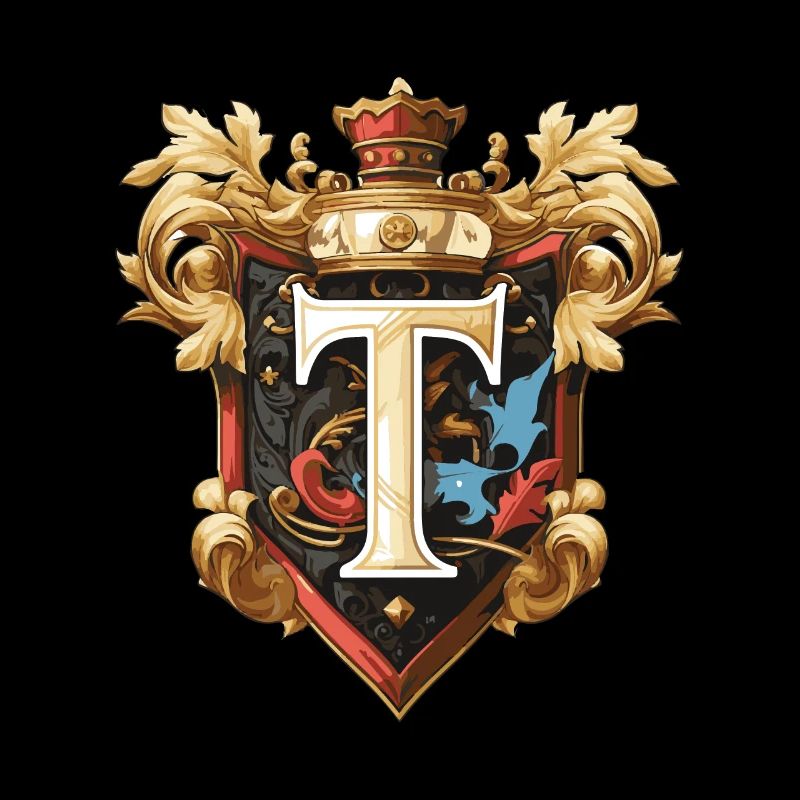T Buchstabe Logo Krone