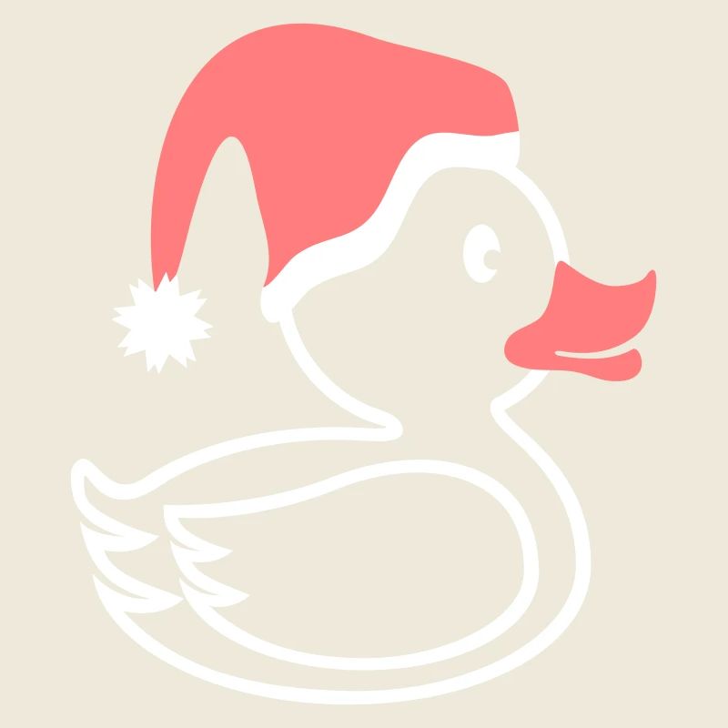 Weihnachtsente hell linie Gummiente