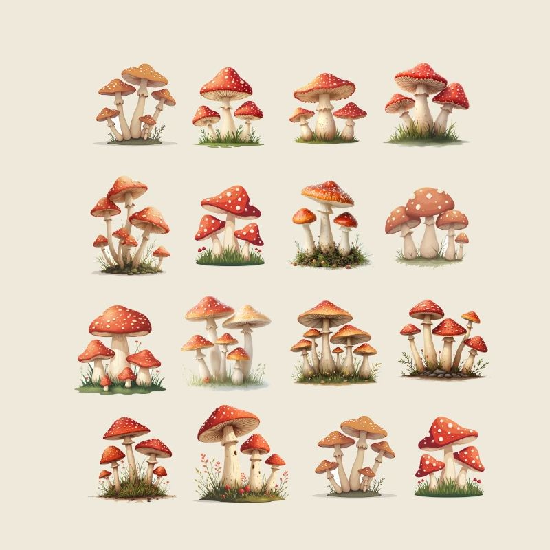 Red Mushrooms