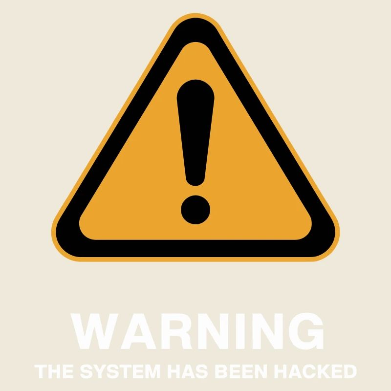 Warnsymbol für gehackte Systeme