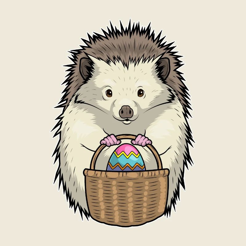 Hedgehog Easter Easter Egg Basket