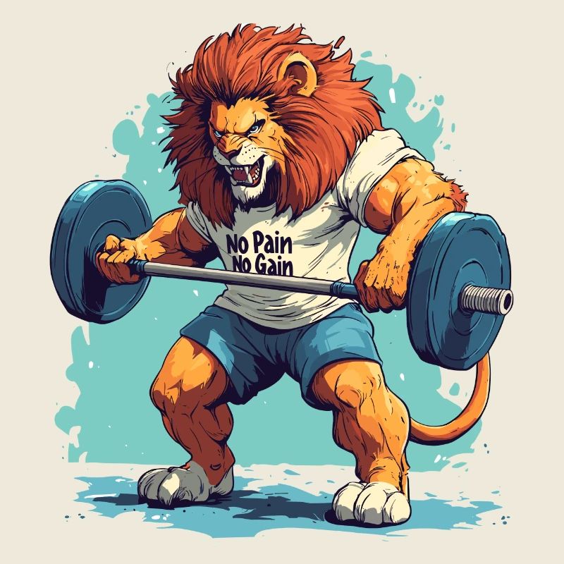 Lion Bodybuilder ohne Fleiß kein Geld