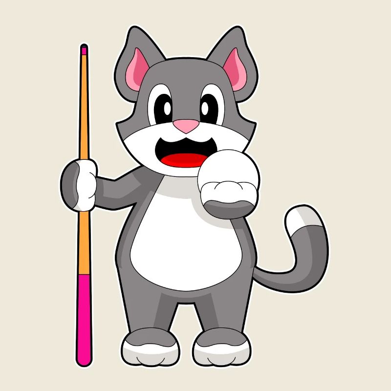 Queue de billard pour chat