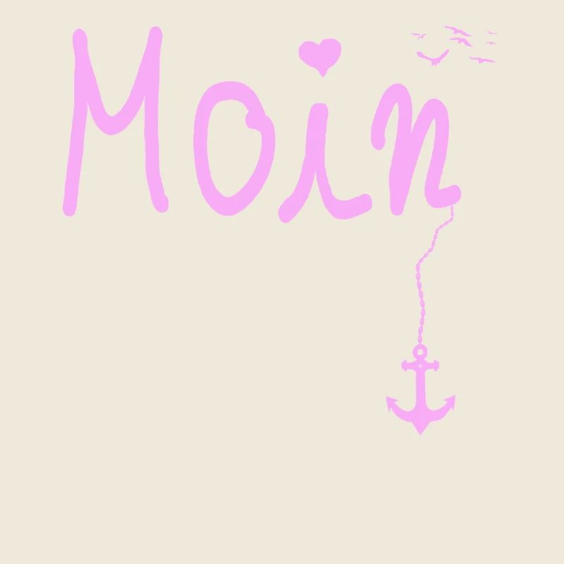 Moin Begrüßung Moin mit Möwe