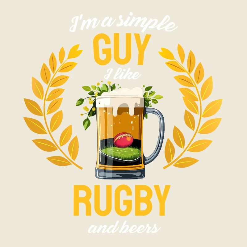 Einfacher Rugby-Bier-Typ