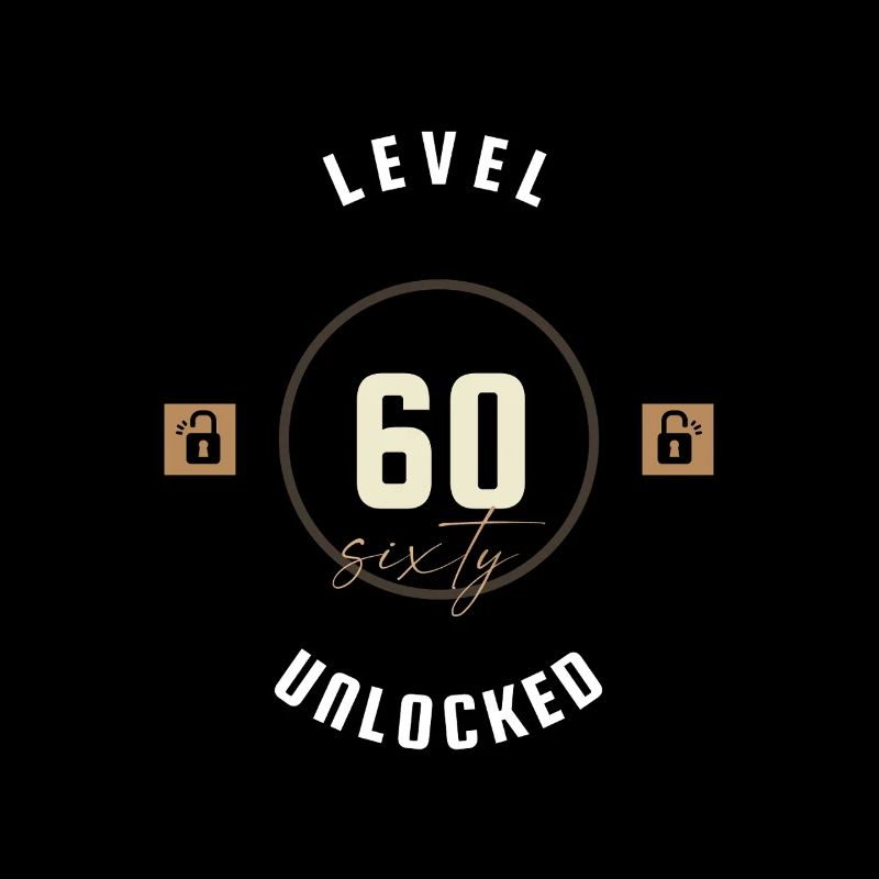 60th Birthday Level Sixty Unlocked, Gift