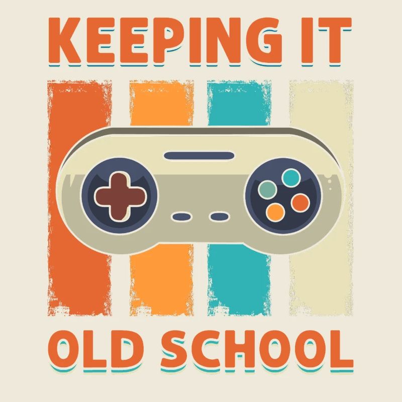 Gamer Vintage 80s 90s Arcade Gaming