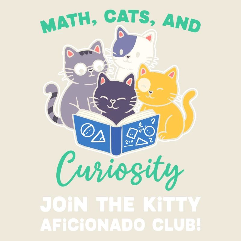 Math Cats Chat Lover Enseignant Étudiant