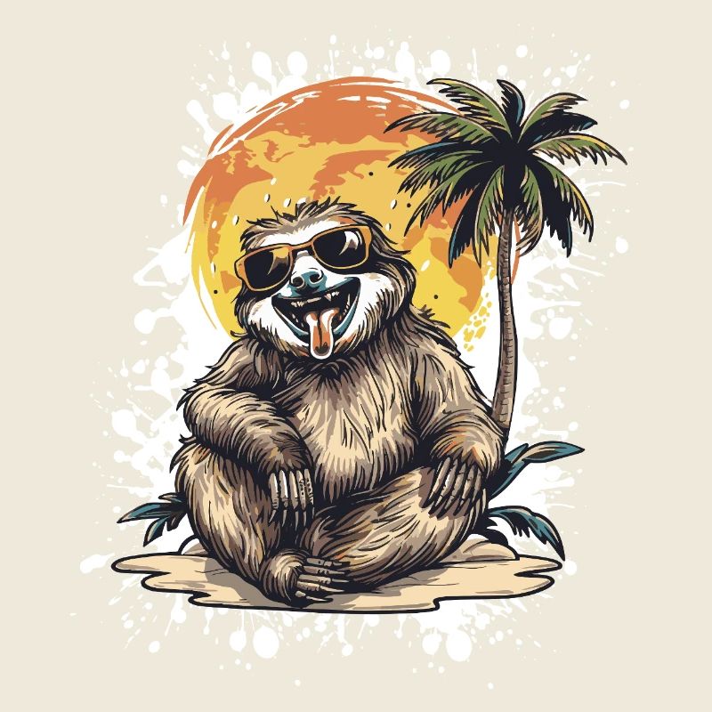 Faultier Sommer Urlaub