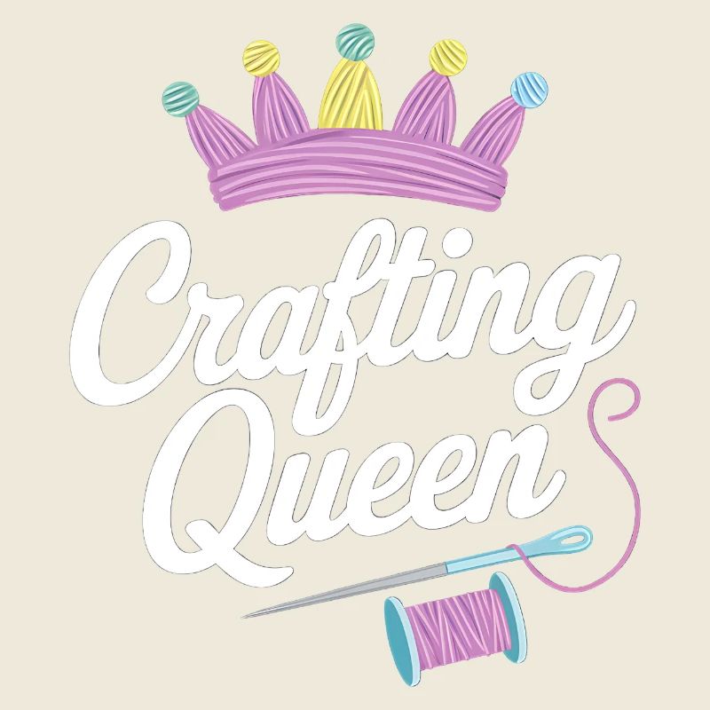 Crafting Queen with Crown and Needle