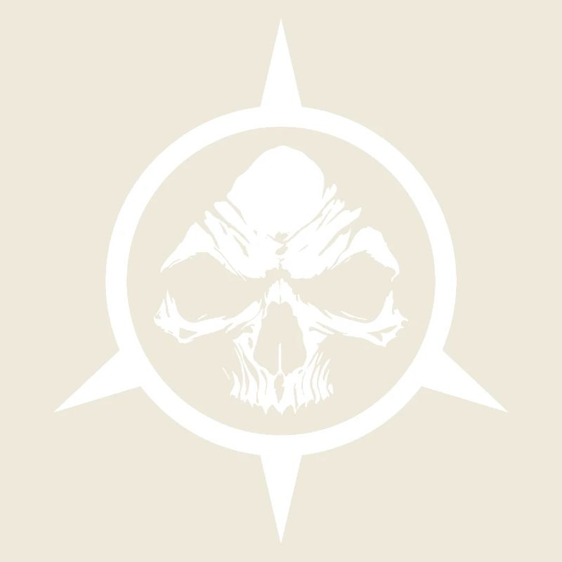 Skull Logo in Stinger - Circle Black & White