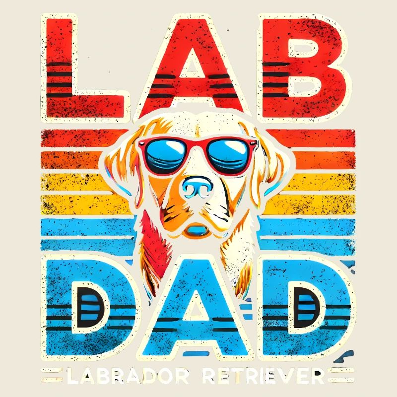 Labrador Dad Lunettes de soleil rétro