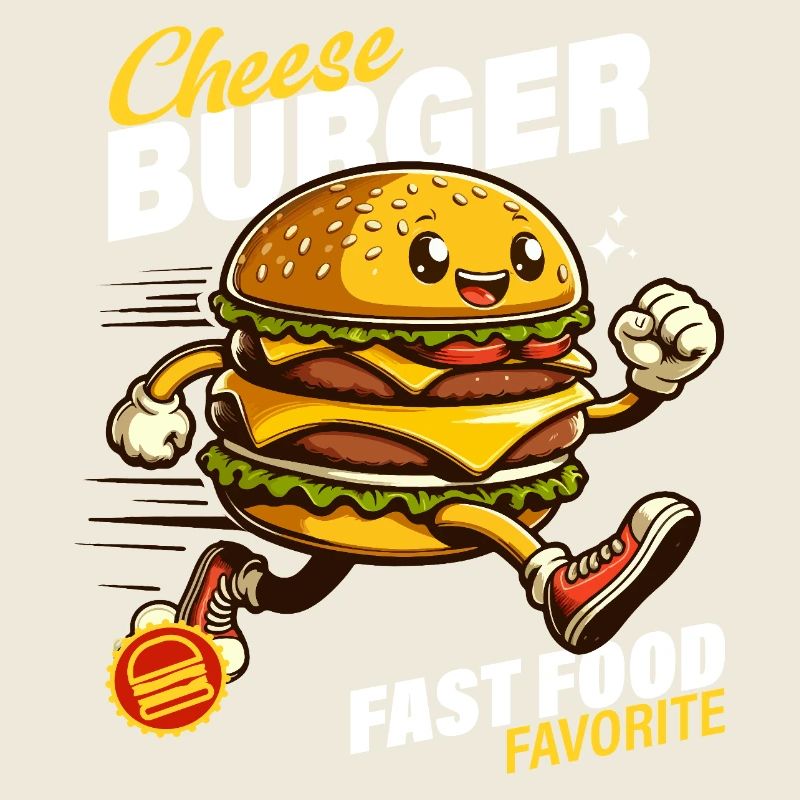 Burger Fromage en Sprint Animé