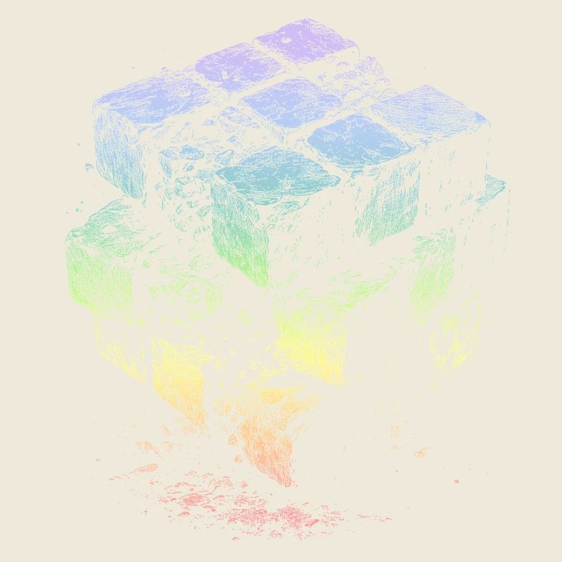 Kubus Regenbogenfarben